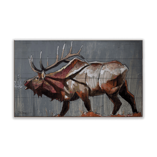 Elk Morning Bugle - Wood & Metal Wall Art Wood & Metal Wall Art Ed Anderson Wood 14" x 8"