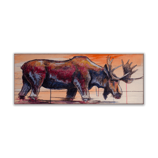 Red Bull Moose - Wood & Metal Wall Art Wood & Metal Wall Art Ed Anderson Wood 16" x 7"