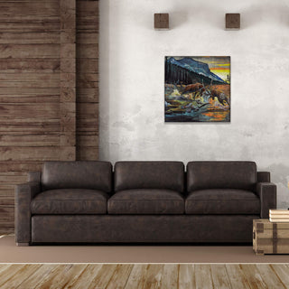 Bull Fight - Wood & Metal Wall Art Wood & Metal Wall Art Ed Anderson