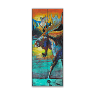 Bull Moose - Wood & Metal Wall Art Wood & Metal Wall Art Ed Anderson Wood 7" x 16"