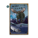 Moose and Salmon in Winter - Wood Plank Wall Art
