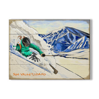 Ski the Dream in Sun Valley - Wood & Metal Wall Art Wood & Metal Wall Art Ed Anderson Wood 9" x 12"