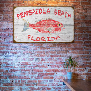 Pensacola Snapper - Wood & Metal Wall Art Wood & Metal Wall Art FishAye Trading Company