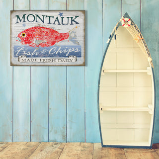 Montauk Fish & Chips - Wood & Metal Wall Art Wood & Metal Wall Art FishAye Trading Company