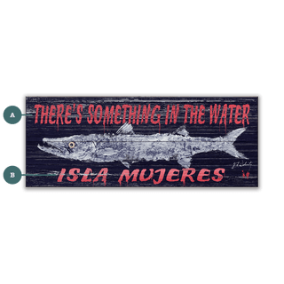 Something in the Water - Wood & Metal Wall Art Wood & Metal Wall Art FishAye Trading Company Wood 36" x 14"