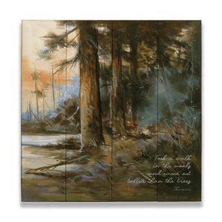 Evening Forest - Wood & Metal Wall Art Wood & Metal Wall Art Marilynn Dwyer Mason Wood 18" x 18"