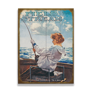 Field & Stream Cover July 1921 - Wood & Metal Wall Art Wood & Metal Wall Art Field & Stream Wood 9" x 12"