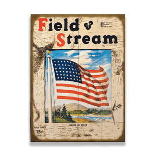 Field & Stream Cover July 1942 - Wood & Metal Wall Art Wood & Metal Wall Art Field & Stream Wood 9" x 12"