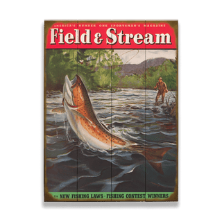 Field & Stream Cover April 1949 - Wood & Metal Wall Art Wood & Metal Wall Art Field & Stream Wood 9" x 12"