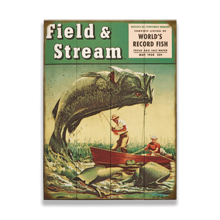 Field & Stream Cover May 1950 - Wood & Metal Wall Art Wood & Metal Wall Art Field & Stream Wood 9" x 12"