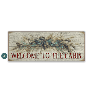 Garland Cabin Sign - Wood & Metal Wall Art Wood & Metal Wall Art Marilynn Dwyer Mason Wood 36" x 14"