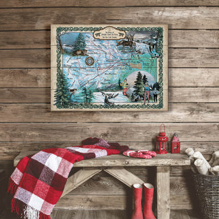 Ski Runs of Bridger Bowl - Wood & Metal Wall Art Wood & Metal Wall Art Lisa Middleton