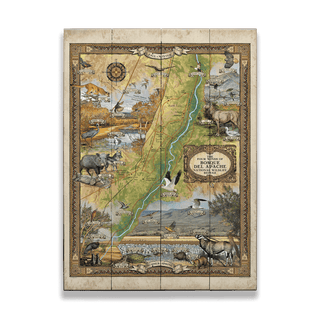 Bosque del Apache: Illustrated Map - Wood & Metal Wall Art Wood & Metal Wall Art Lisa Middleton Wood 17" x 23"
