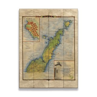 Door County, Wisconsin: Illustrated Map - Wood & Metal Wall Art Wood & Metal Wall Art Lisa Middleton Wood 17" x 23"