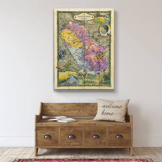 The Driftless Region: Illustrated Map - Wood & Metal Wall Art Wood & Metal Wall Art Lisa Middleton