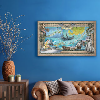 The Florida Keys: Illustrated Map - Wood & Metal Wall Art Wood & Metal Wall Art Lisa Middleton