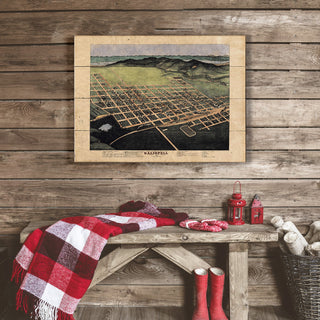 Historic Map of Kalispell, Montana - Wood & Metal Wall Art Wood & Metal Wall Art Lisa Middleton