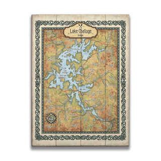 Lake Chatuge, Georgia: Illustrated Map - Wood & Metal Wall Art Wood & Metal Wall Art Lisa Middleton Wood 17" x 23"