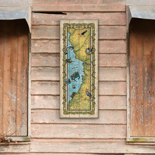 The Nature Coast of Florida: Illustrated Map - Wood & Metal Wall Art Wood & Metal Wall Art Lisa Middleton