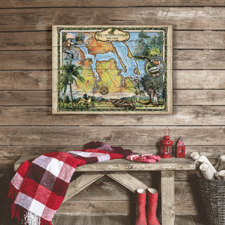 St. Lucie Inlet and Vicinity: Illustrated Map - Wood & Metal Wall Art Wood & Metal Wall Art Lisa Middleton