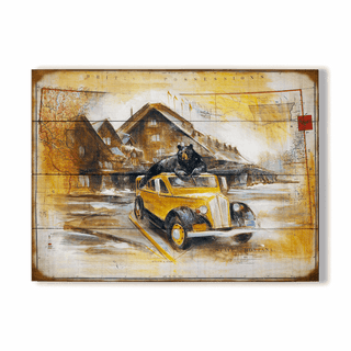 Hitch a Ride - Wood & Metal Wall Art Wood & Metal Wall Art Marilynn Dwyer Mason Wood 23" x 17"