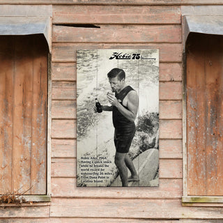 Hobie's Wakesurfing World Record - Wood & Metal Wall Art Wood & Metal Wall Art Hobie