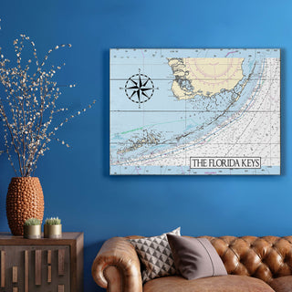 The Florida Keys Area Chart - Wood & Metal Wall Art Wood & Metal Wall Art Joanne Murphy