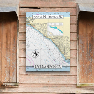 Laguna Beach, CA Area Chart - Wood & Metal Wall Art Wood & Metal Wall Art Joanne Murphy