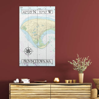 Provincetown, MA, Area Chart - Wood & Metal Wall Art Wood & Metal Wall Art Joanne Murphy