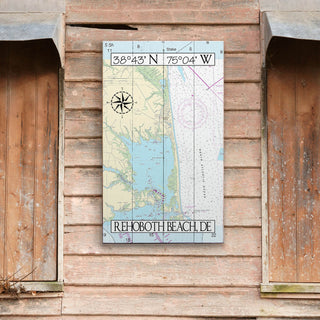 Rehoboth Beach, DE, Area Chart - Wood & Metal Wall Art Wood & Metal Wall Art Joanne Murphy