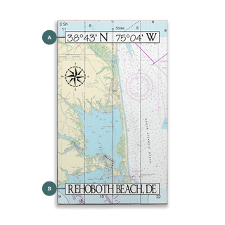 Rehoboth Beach, DE, Area Chart - Wood & Metal Wall Art Wood & Metal Wall Art Joanne Murphy Wood 8" x 14"