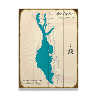 Lake Cascade, Idaho - Wood & Metal Wall Art