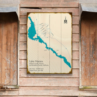 Lake Havasu, AZ CA - Wood & Metal Wall Art Wood & Metal Wall Art Lake Art