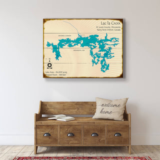 Lac la Croix - Wood & Metal Wall Art Wood & Metal Wall Art Lake Art