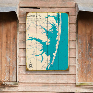 Ocean City, Maryland/Delaware - Wood & Metal Wall Art Wood & Metal Wall Art Lake Art