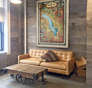 Whitefish Lake, Montana: Illustrated Map - Wood & Metal Wall Art Wood & Metal Wall Art Lisa Middleton