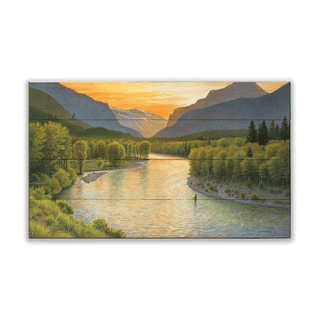 Lost Horse Bend - Wood & Metal Wall Art Wood & Metal Wall Art Monte Dolack Wood 24" x 14"