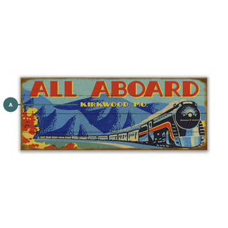 All Aboard! - Wood & Metal Wall Art Wood & Metal Wall Art Meissenburg Designs Wood 16" x 7"