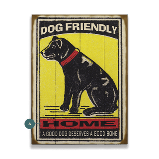 Dog Friendly Home - Wood & Metal Wall Art Wood & Metal Wall Art Meissenburg Designs Wood 9" x 12"