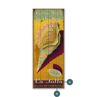 Come Back to the Sea - Wood & Metal Wall Art Wood & Metal Wall Art Meissenburg Designs Wood 7" x 16"