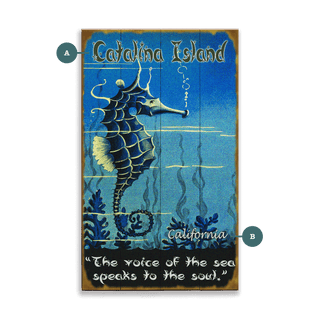 Seahorse Voice of the Sea: Personalized - Wood & Metal Wall Art
