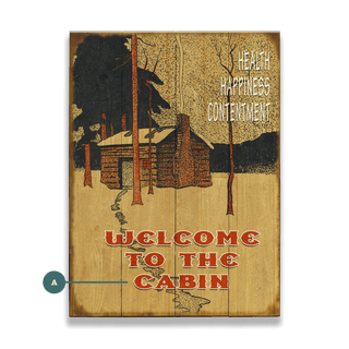 Health, Happiness, Contentment - Wood & Metal Wall Art Wood & Metal Wall Art Meissenburg Designs Wood 9" x 12"