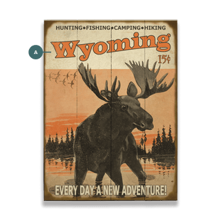 Every Day New Adventure Moose - Wood & Metal Wall Art Wood & Metal Wall Art Meissenburg Designs Wood 9" x 12"