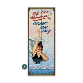 Hey There Handsome - Wood & Metal Wall Art Wood & Metal Wall Art Meissenburg Designs Wood 7" x 16"
