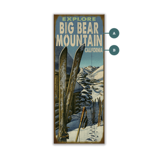 Explore Skis - Wood & Metal Wall Art Wood & Metal Wall Art Meissenburg Designs Wood 7" x 16"