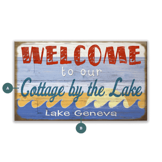 Welcome to Our Cottage - Wood & Metal Wall Art Wood & Metal Wall Art Meissenburg Designs Wood 14" x 8"