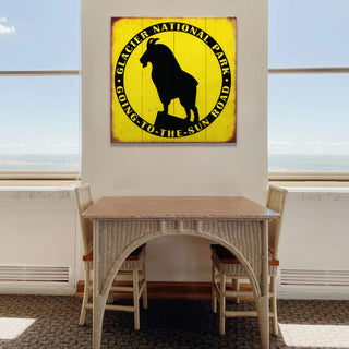 Glacier Goat - Wood & Metal Wall Art Wood & Metal Wall Art Meissenburg Designs
