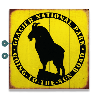 Glacier Goat - Wood & Metal Wall Art Wood & Metal Wall Art Meissenburg Designs Wood 10.5" x 10.5"