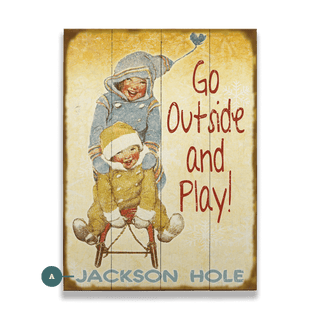 Go Outside and Play! - Wood & Metal Wall Art Wood & Metal Wall Art Meissenburg Designs Wood 9" x 12"