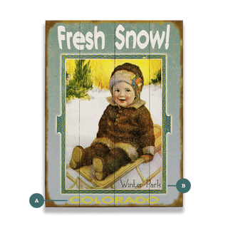 Fresh Snow - Wood & Metal Wall Art Wood & Metal Wall Art Meissenburg Designs Wood 9" x 12"